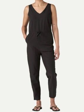 Patagonia Black V-Neck Sleeveless Jumpsuit